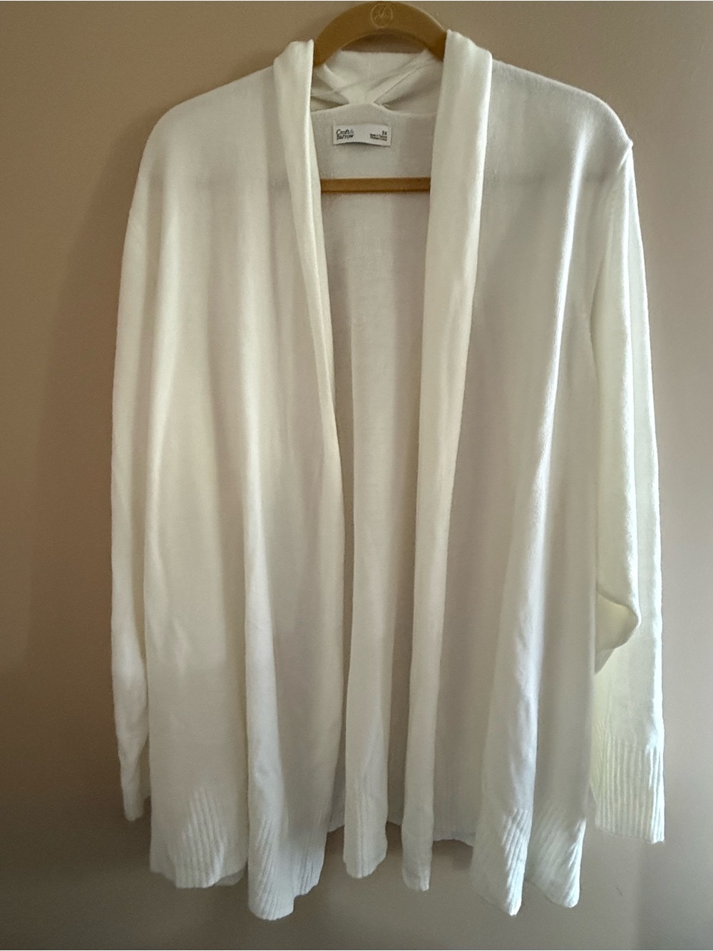 Croft and Barrow - White Open-Front Women's Cardigan Sweater